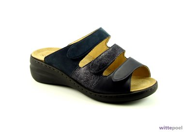 Solidus slipper 21154 blauw bij Wittepoel