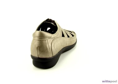 Durea dichte hiel sandaal 7234 beige - achterkant rechts - bij Wittepoel