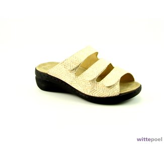 Solidus slipper 21154 beige - zijkant rechts - bij Wittepoel