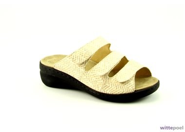 Solidus slipper 21154 beige - zijkant rechts - bij Wittepoel