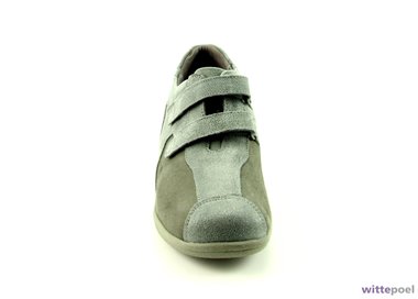 Xsensible klittenbandschoen 10027 grijs - voorkant - bij Wittepoel