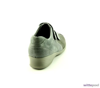 Xsensible klittenbandschoen 10027 grijs - achterkant rechts - bij Wittepoel