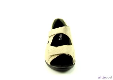 Durea dichte hiel sandaal 7371 beige - voorkant - bij Wittepoel