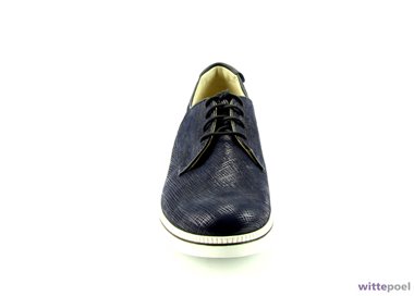 Durea veterschoen 6191 blauw - voorkant - bij Wittepoel