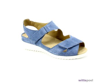 Durea sandaal 7410-9730 blauw - zijkant rechts - bij Wittepoel