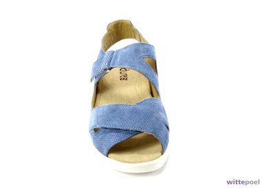 Durea sandaal 7410-9730 blauw - voorkant - bij Wittepoel