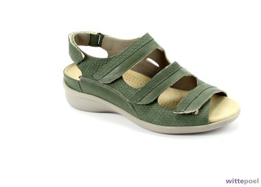 Durea sandaal 7409-9654 groen - zijkant rechts - bij Wittepoel
