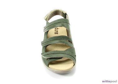 Durea sandaal 7409-9654 groen - voorkant - bij Wittepoel