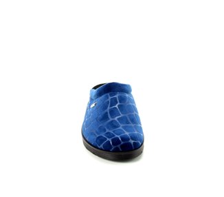 Rohde pantoffel 2339 blauw - voorkant - bij Wittepoel