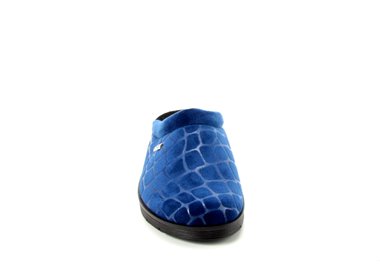 Rohde pantoffel 2339 blauw - voorkant - bij Wittepoel