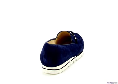 Hassia loafers Pisa 3100 blauw - achterkant rechts - bij Wittepoel
