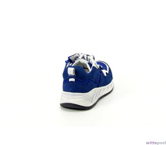 Trackstyle sneakers Simon Sharp 123 blauw - achterkant rechts - bij Wittepoel