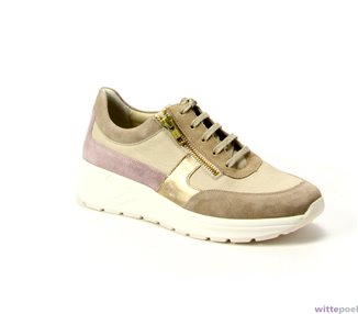 Solidus sneakers Holly tortilla 46022-30557 beige - zijkant rechts - bij Wittepoel