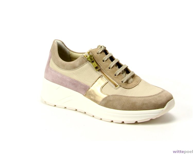 Solidus sneakers Holly tortilla 46022-30557 beige - zijkant rechts - bij Wittepoel