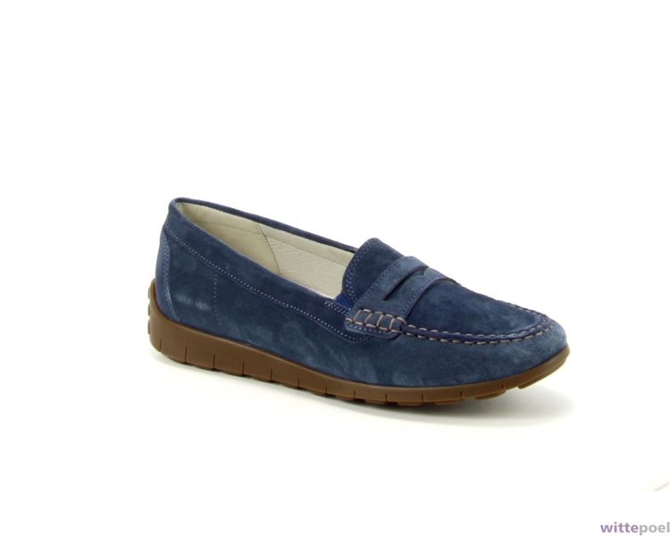 Waldlaufer loafers H-Lucy 195 206 blauw - zijkant rechts - bij Wittepoel