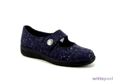 Solidus pantoffel Heaven 80542 blauw - zijkant rechts - bij Wittepoel
