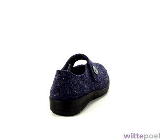 Solidus pantoffel Heaven 80542 blauw - achterkant rechts - bij Wittepoel