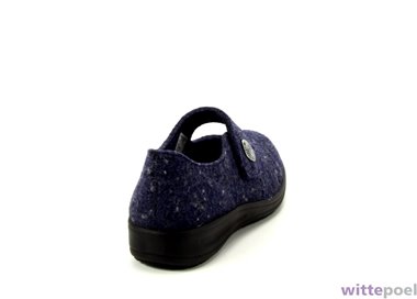 Solidus pantoffel Heaven 80542 blauw - achterkant rechts - bij Wittepoel