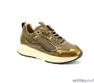 Xsensible veterschoen Milau G 5530 taupe - zijkant rechts - bij Wittepoel