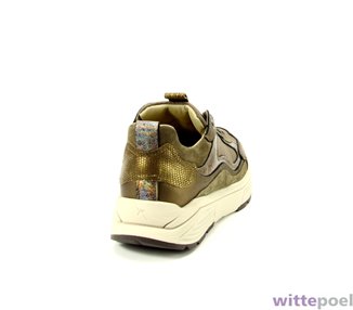 Xsensible veterschoen Milau G 5530 taupe - achterkant rechts - bij Wittepoel