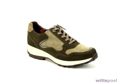 Xsensible veterschoen York 2530 GX taupe - zijkant rechts - bij Wittepoel
