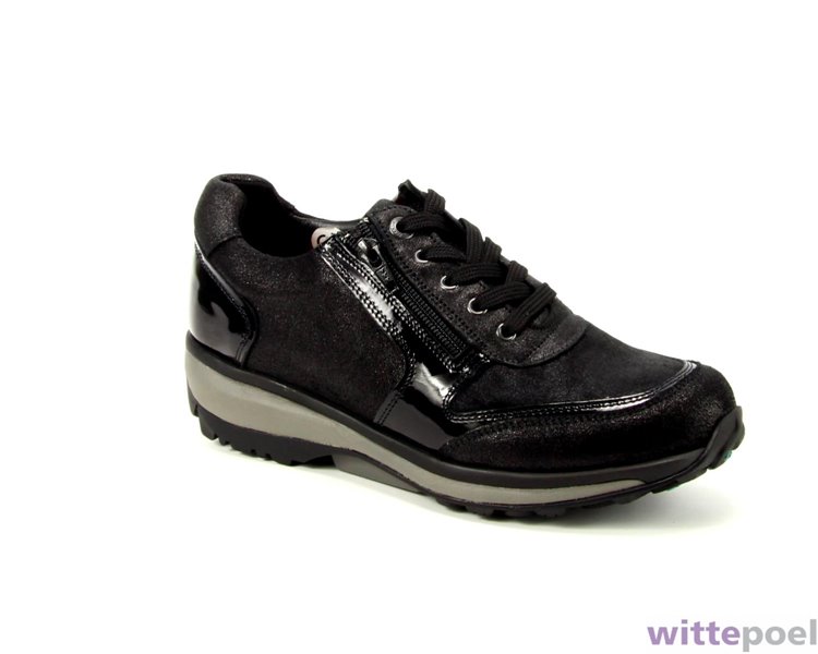Xsensible veterschoen Wembley 2001 GX zwart - zijkant rechts - bij Wittepoel