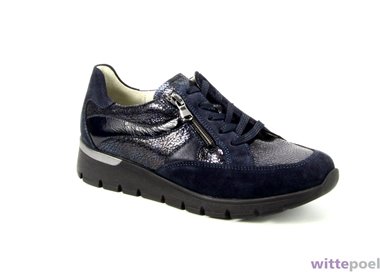 Waldlaufer veterschoen K-Ramona 559 blauw - zijkant rechts - bij Wittepoel