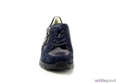 Waldlaufer veterschoen K-Ramona 559 blauw - voorkant - bij Wittepoel