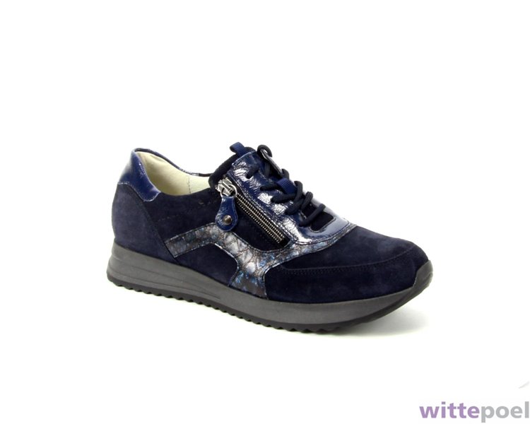 Waldlaufer veterschoen H-Vicky 559 blauw - zijkant rechts - bij Wittepoel Waldlaufer veterschoen H-Vicky 559 blauw - zijkant rechts - bij Wittepoel