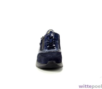 Waldlaufer veterschoen H-Vicky 559 blauw - voorkant - bij Wittepoel