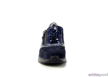 Waldlaufer veterschoen H-Vicky 559 blauw - voorkant - bij Wittepoel