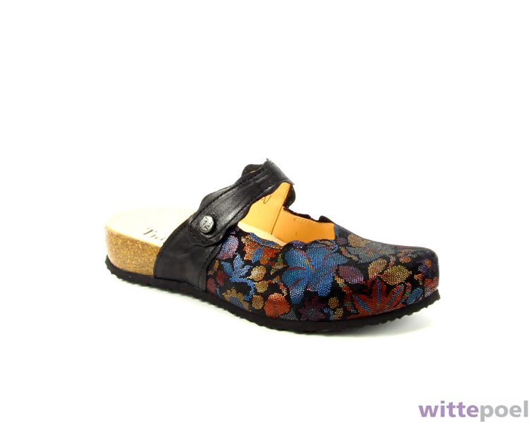 Think slipper Julia 9000 zwart - zijkant rechts - bij Wittepoel