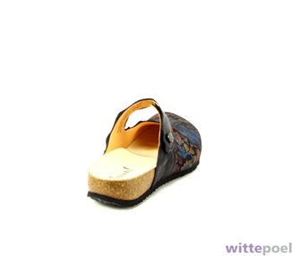 Think slipper Julia 9000 zwart - achterkant rechts - bij Wittepoel