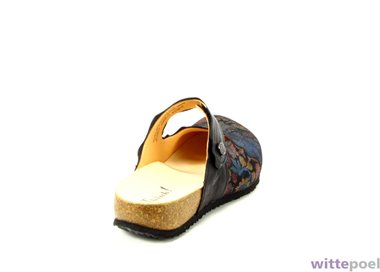 Think slipper Julia 9000 zwart - achterkant rechts - bij Wittepoel