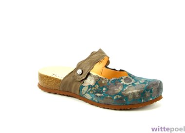 Think slipper Julia 9010 blauw - zijkant rechts - bij Wittepoel