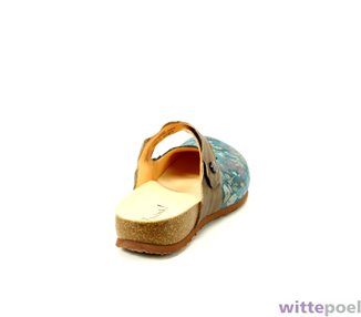 Think slipper Julia 9010 blauw - achterkant rechts - bij Wittepoel