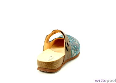 Think slipper Julia 9010 blauw - achterkant rechts - bij Wittepoel
