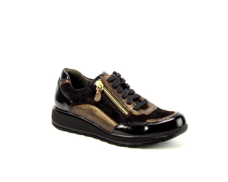 Durea veterschoen 6263 1299 zwart Durea veterschoen 6263 1299 zwart