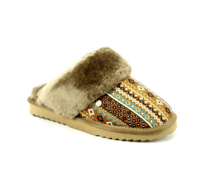 Warmbat pantoffel Collie 3246 55 taupe Warmbat pantoffel Collie 3246 55 taupe