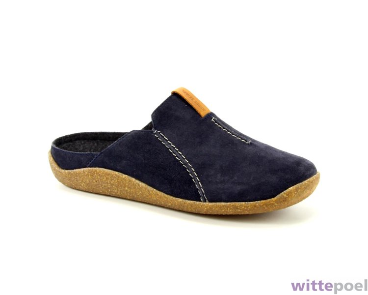 Westland pantoffel Vince 02 830 blauw - zijkant rechts - bij Wittepoel Westland pantoffel Vince 02 830 blauw - zijkant rechts - bij Wittepoel