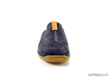 Westland pantoffel Vince 02 830 blauw - voorkant - bij Wittepoel