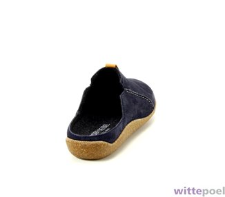 Westland pantoffel Vince 02 830 blauw - achterkant rechts - bij Wittepoel