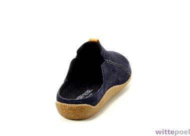 Westland pantoffel Vince 02 830 blauw - achterkant rechts - bij Wittepoel