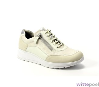 Durea sneaker 6263 1491 beige - zijkant rechts - bij Wittepoel