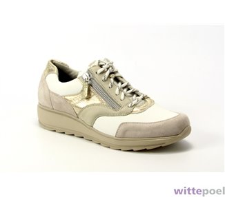 Durea sneaker 6279 1615 beige - zijkant rechts - bij Wittepoel