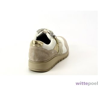 Durea sneaker 6279 1615 beige - achterkant rechts - bij Wittepoel