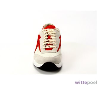 Durea sneaker 6305 1648 wit - voorkant - bij Wittepoel