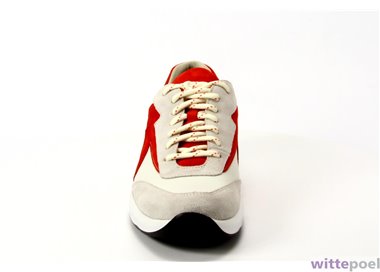 Durea sneaker 6305 1648 wit - voorkant - bij Wittepoel