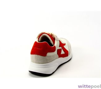 Durea sneaker 6305 1648 wit - achterkant rechts - bij Wittepoel