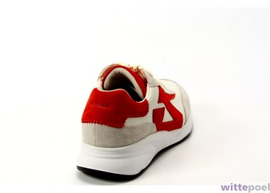 Durea sneaker 6305 1648 wit - achterkant rechts - bij Wittepoel